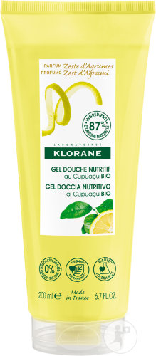 Klorane Nourishing Shower Gel With Organic Cupuaçu Butter And Citrus Peel Perfume Tube 200ml