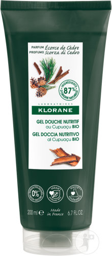 Klorane Nourishing Cedar Bark Shower Gel With Organic Cupuaçu Butter Tube 200ml