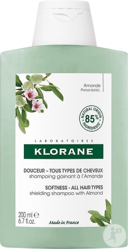 Klorane Protective Shampoo Almond Gentle All Hair Types Bottle 200ml
