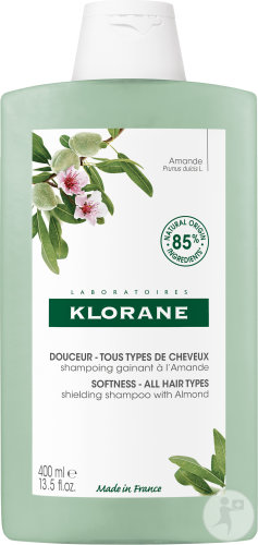 Klorane Protective Shampoo Almond Gentle All Hair Types Bottle 400ml