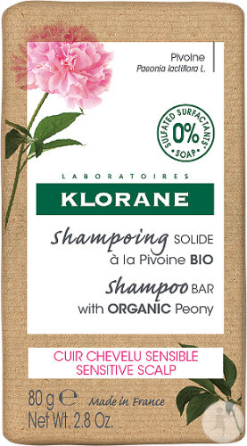 Klorane Shampoo Bar With Organic Peony Sensitive Scalp 80g