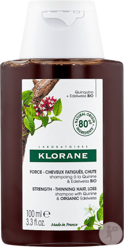 Klorane Shampoo With Quinine And Edelweiss Organic 100ml