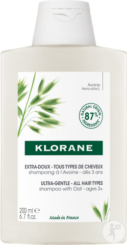 Klorane Shampoo With Oats For All Hair Types Bottle 200ml
