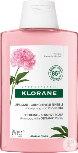 Klorane Shampoo With Peony Organic Soothing Sensitive Scalp Bottle 200ml