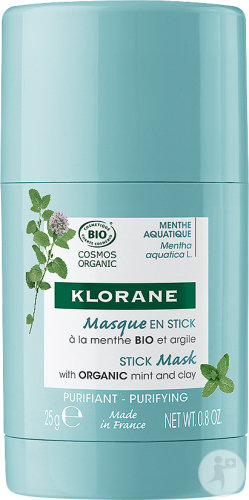 Klorane stick mask with organic water mint and clay 25g