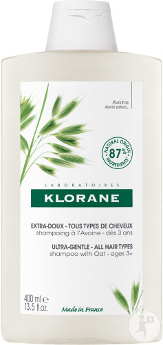 Klorane Ultra Gentle Shampoo With Oats For All Hair Types Bottle 400ml