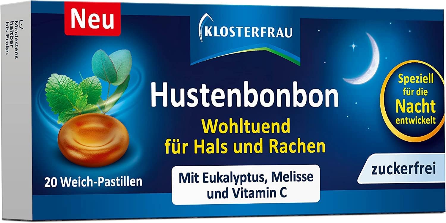 Klosterfrau Cough Candy Soft Pastilles | Soothing for Throat & Throat | Sugar-Free | Pack of 20