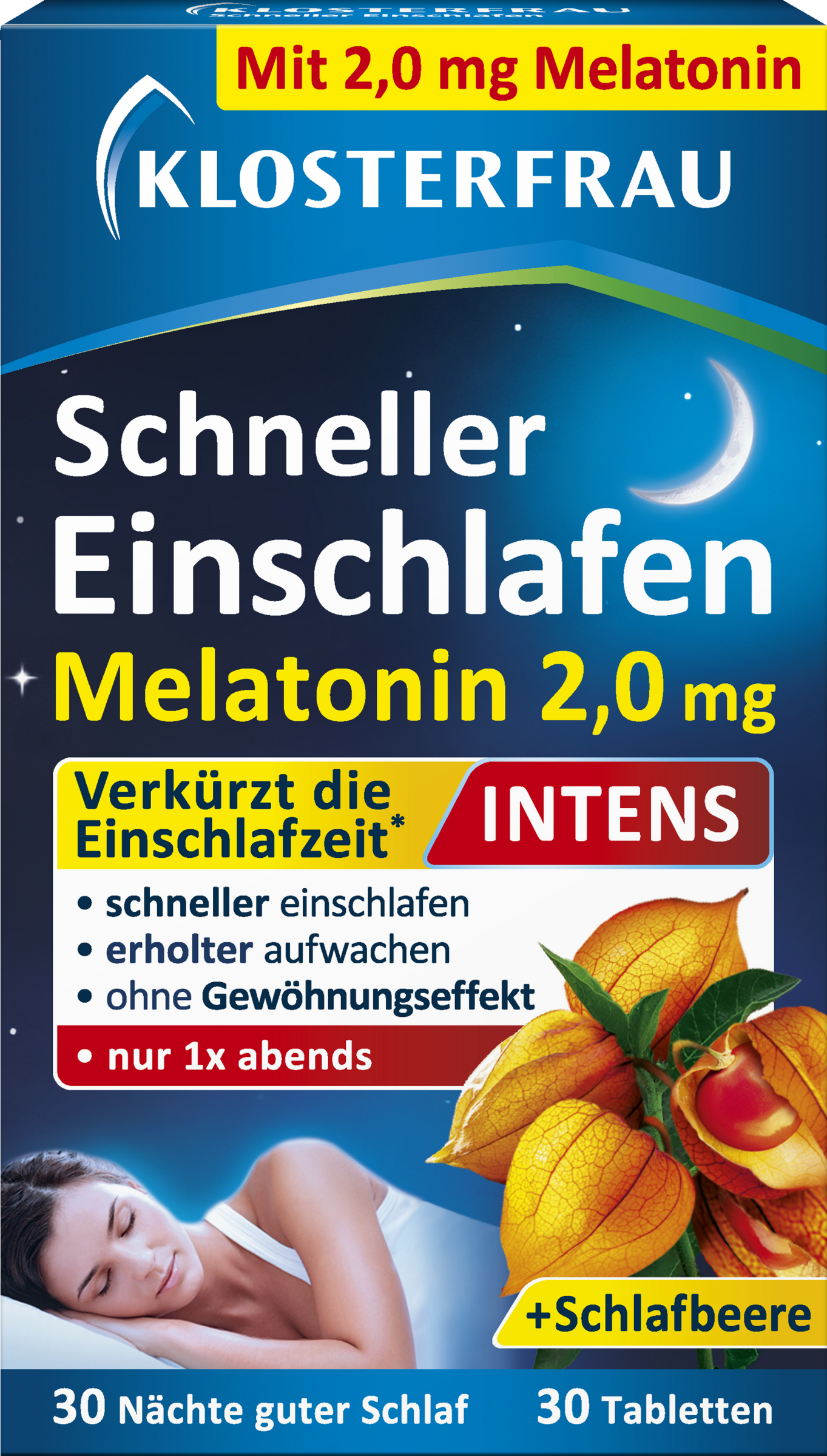 Klosterfrau Faster Sleep Melatonin INTENS Tablets