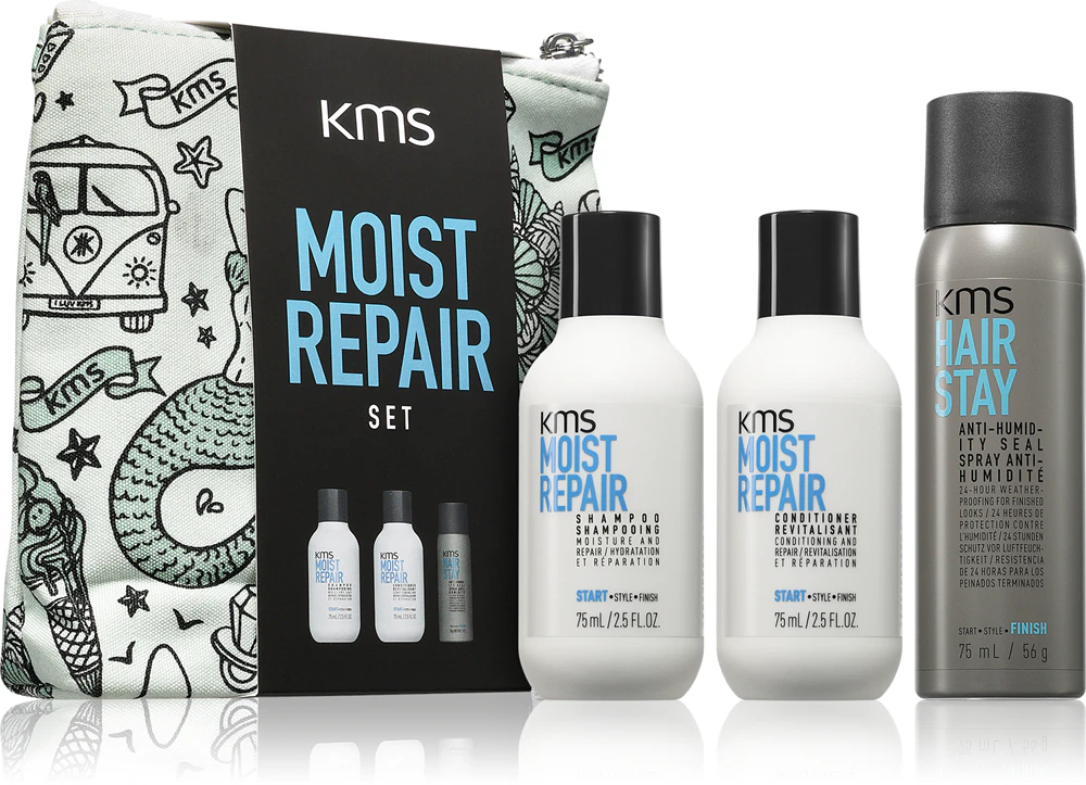 KMS Moist Repair Set travel set with moisturizing effect