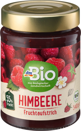dmBio Raspberry fruit spread, 340 g