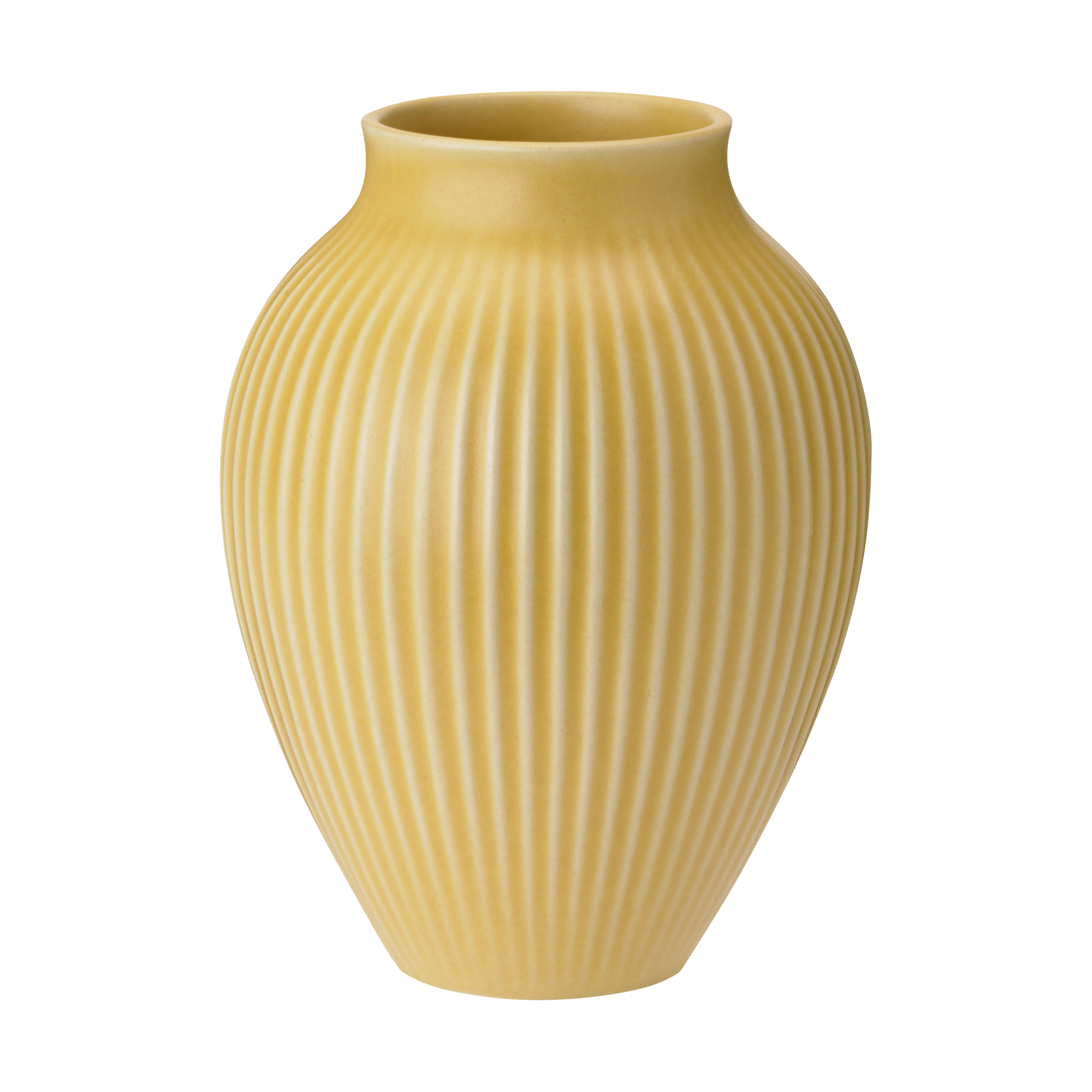 knabstrup-keramik Knabstrup vase fluted 12.5cm, Yellow