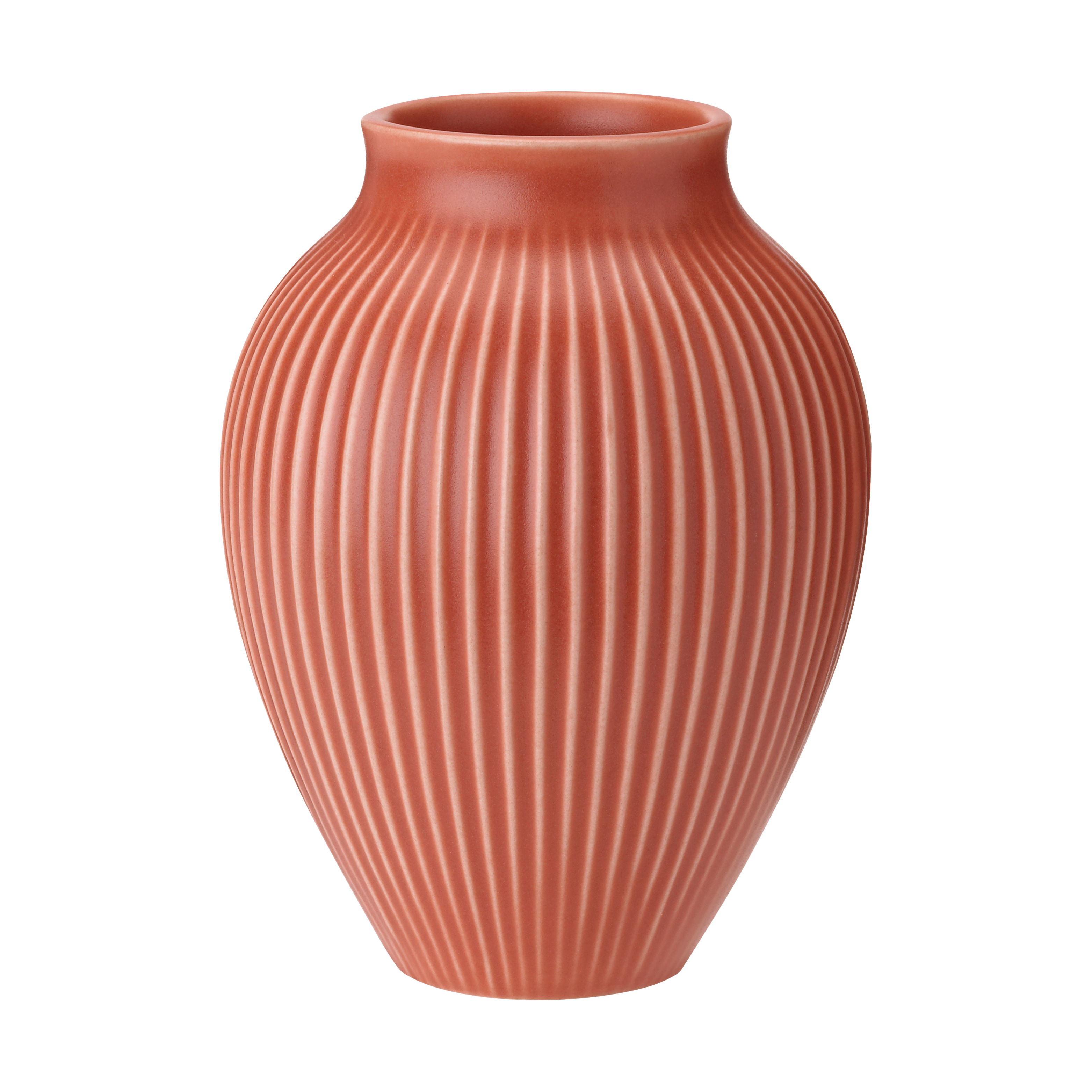 knabstrup-keramik Knabstrup vase, fluted, 20cm, Pink