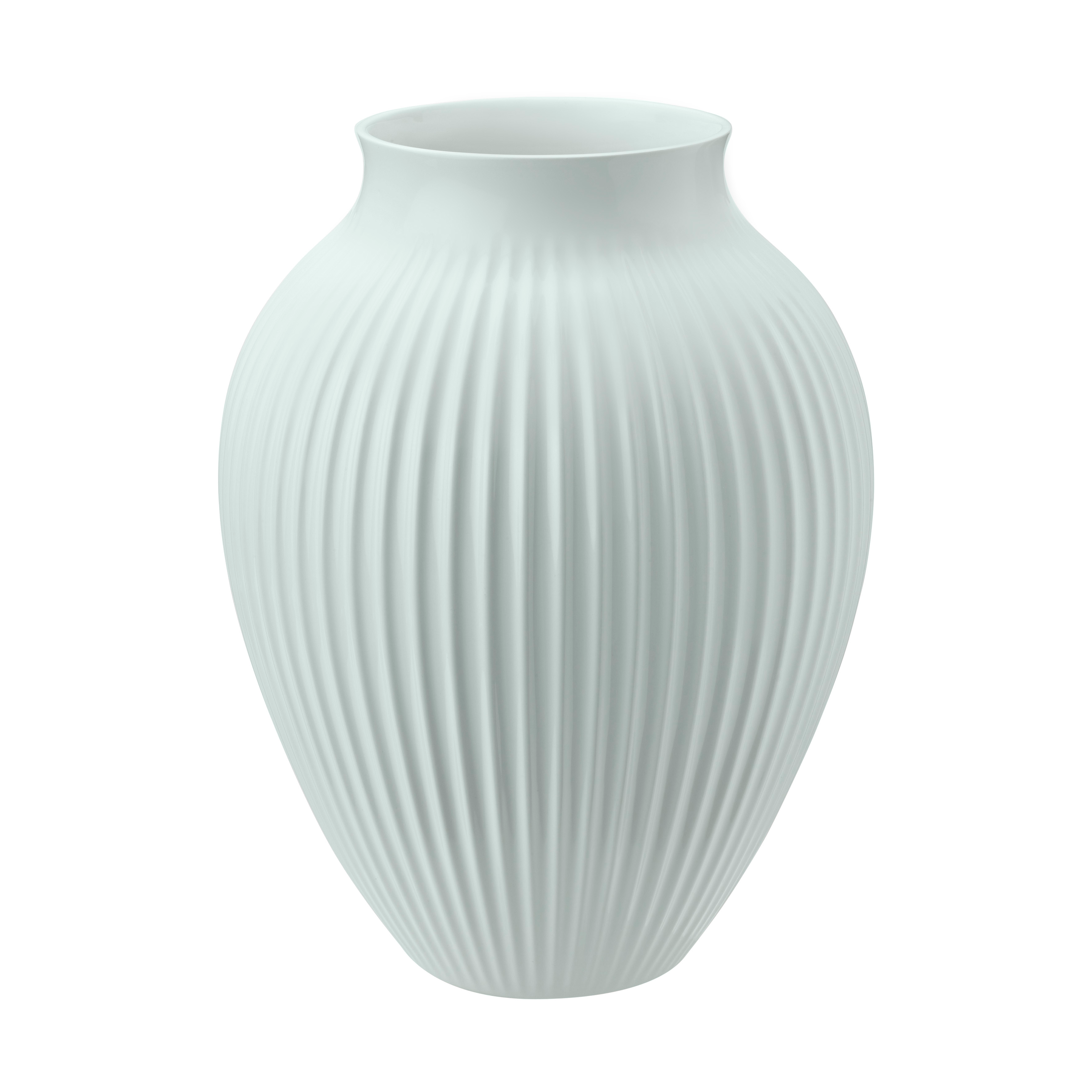 knabstrup-keramik Knabstrup Vase fluted 27cm, Ice blue
