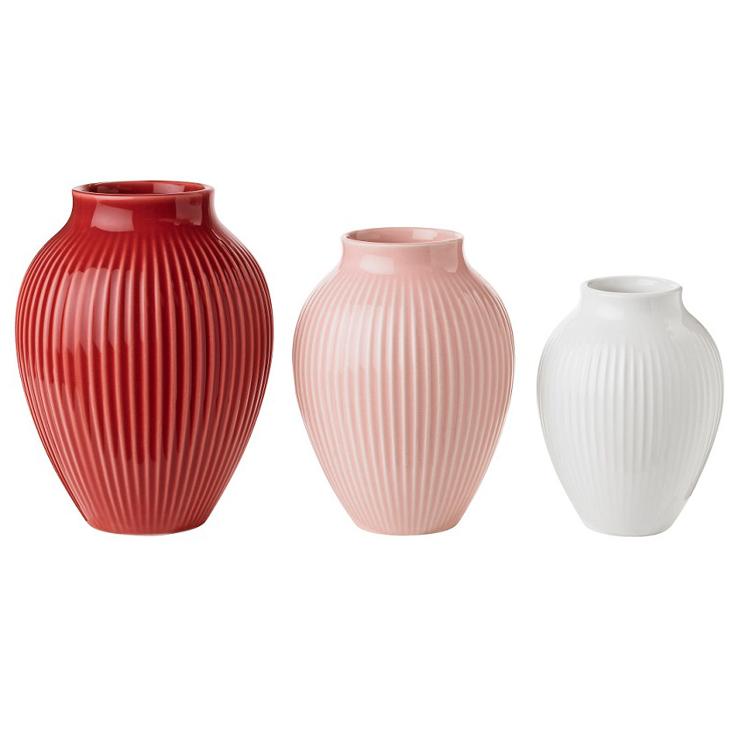 knabstrup-keramik Knabstrup Vase Fluted 3-Pack