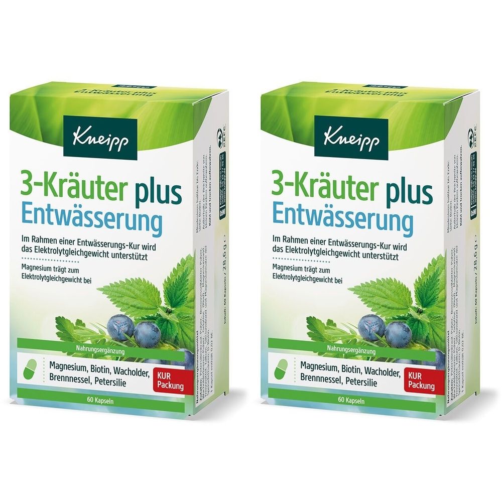 Kneipp 3-Herb Plus Drainage Capsules 2x60 St