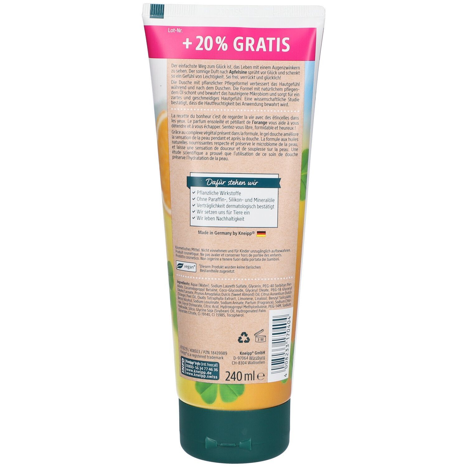 Kneipp Aroma Care Shower Be free, crazy & happy 240 ml