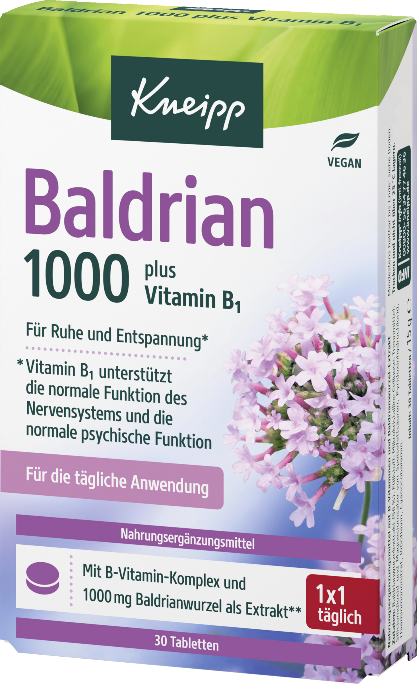 Kneipp Valerian 1000 plus Vitamin B1
