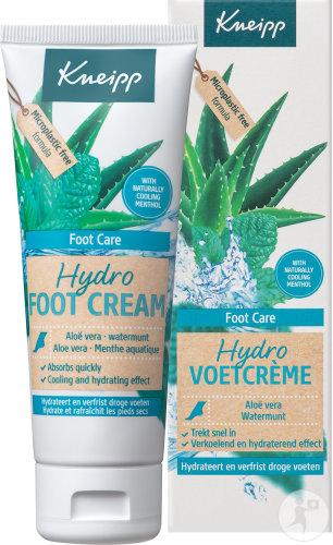 Kneipp Foot Care Hydro Foot Cream Aloe Vera and Water Mint Tube 75ml