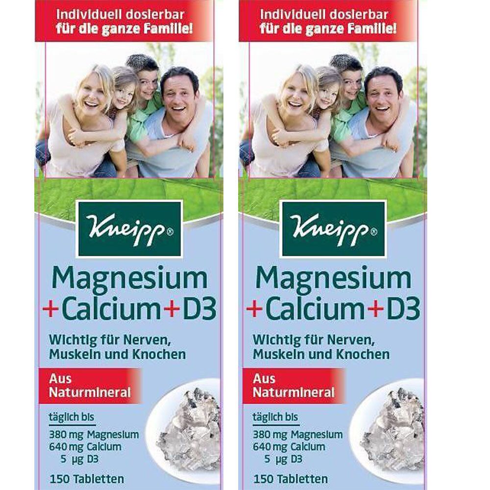 Kneipp® Magnesium + Calcium + D3 Tablets Twin Pack 2x150 St