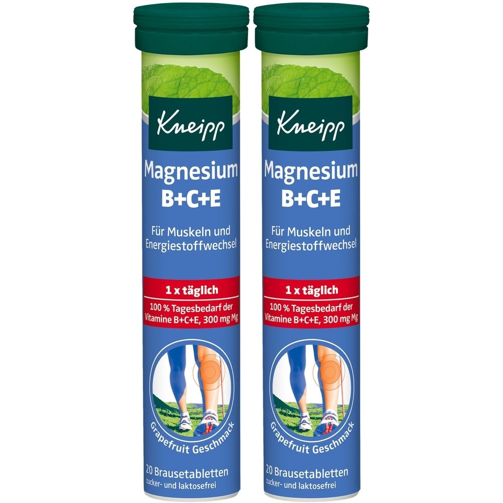 Kneipp® Magnesium + Vitamins B+C+E Effervescent Tablets, 40 capsules