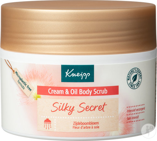 Kneipp Silky Secret Cream and Oil Body Scrub Jar 200ml