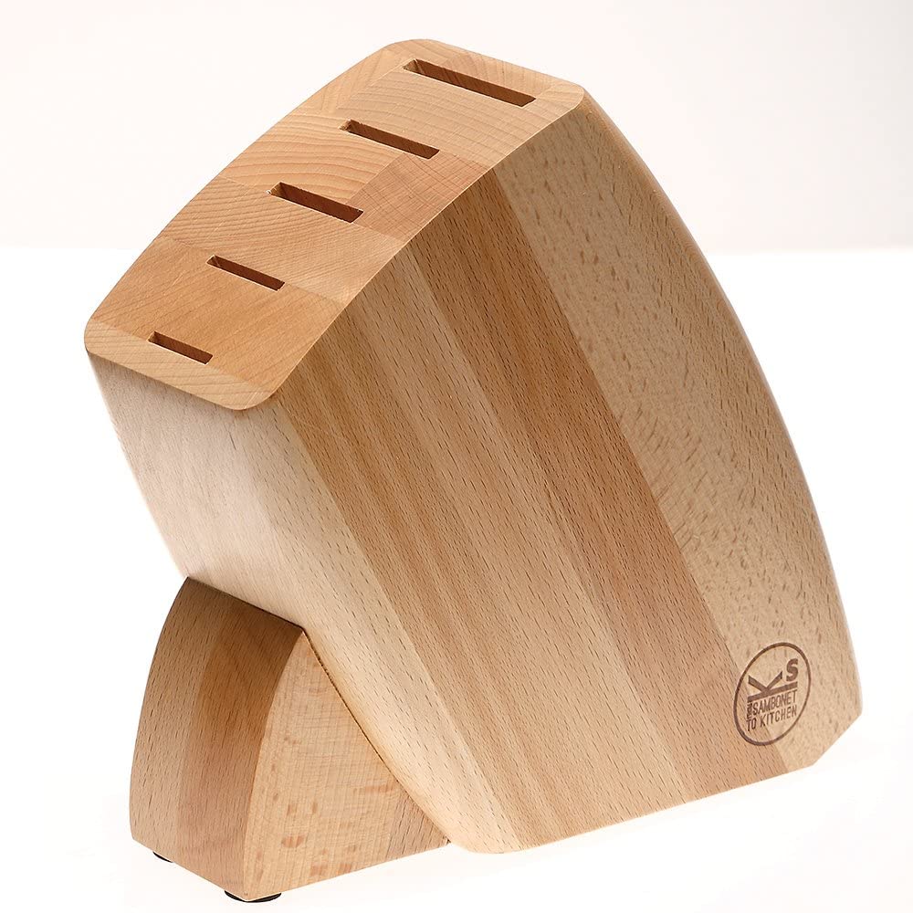 Sambonet Kitchen Knives Knife Block 21 x 8 cm Natural Wood