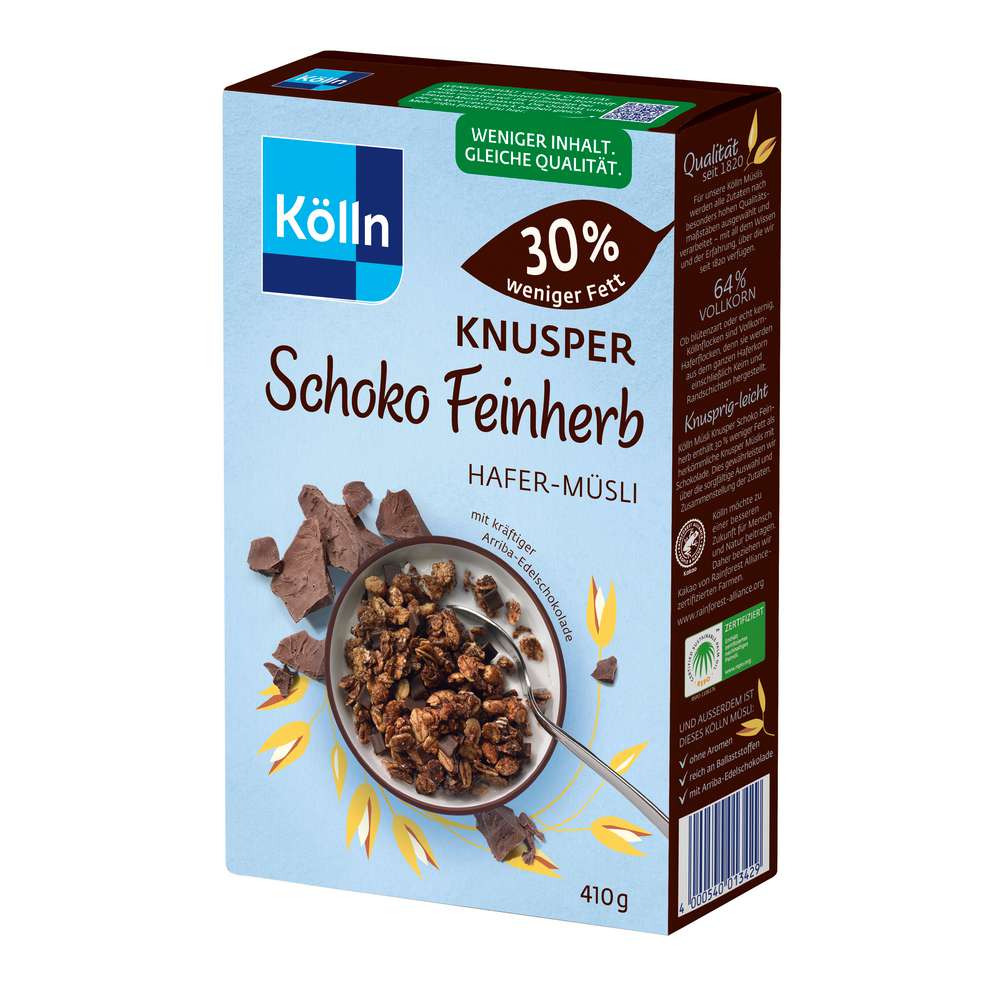 Crunchy Muesli, Chocolate Semi-Dry 30% less fat