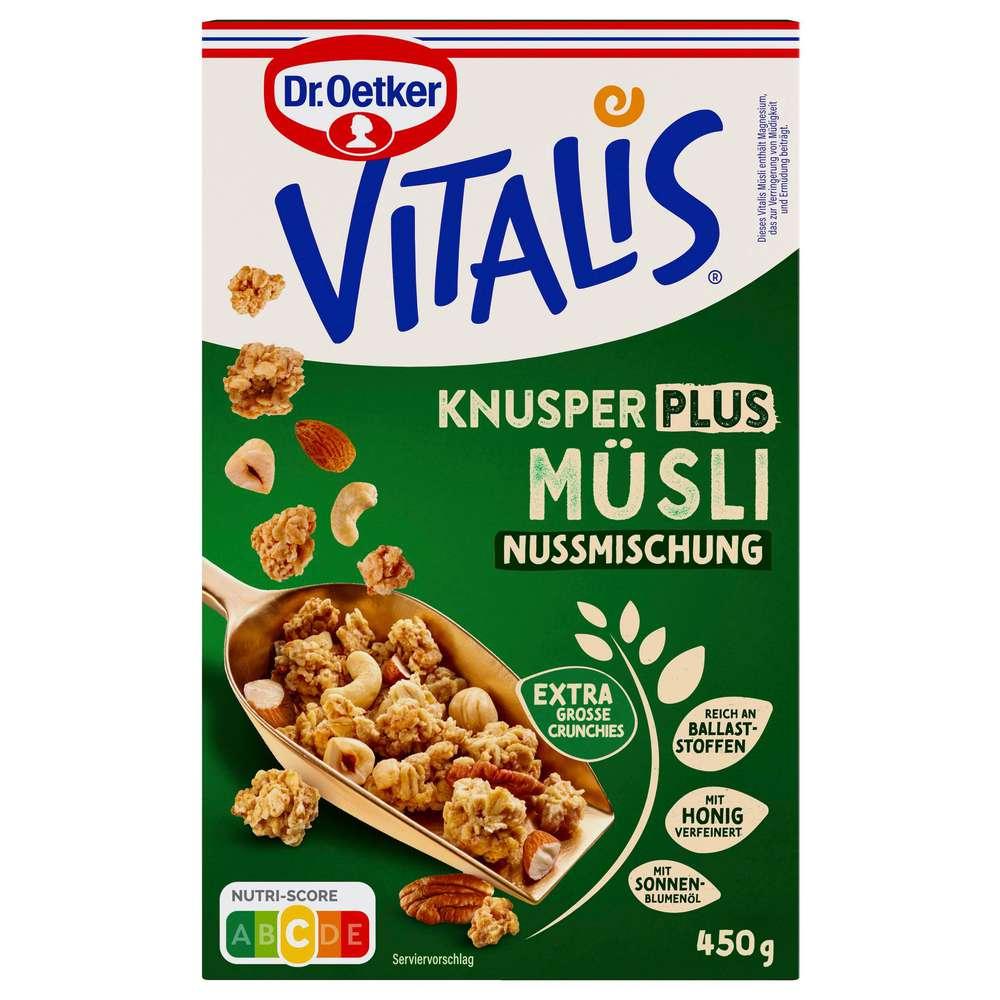 Dr. Oetker Vitalis crunchy muesli, plus nut mixture