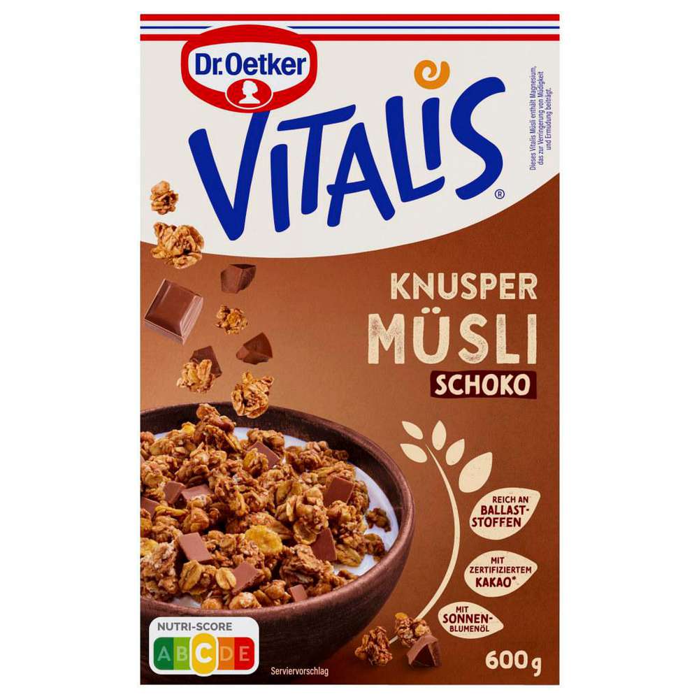 Dr. Oetker Vitalis crunchy muesli, chocolate