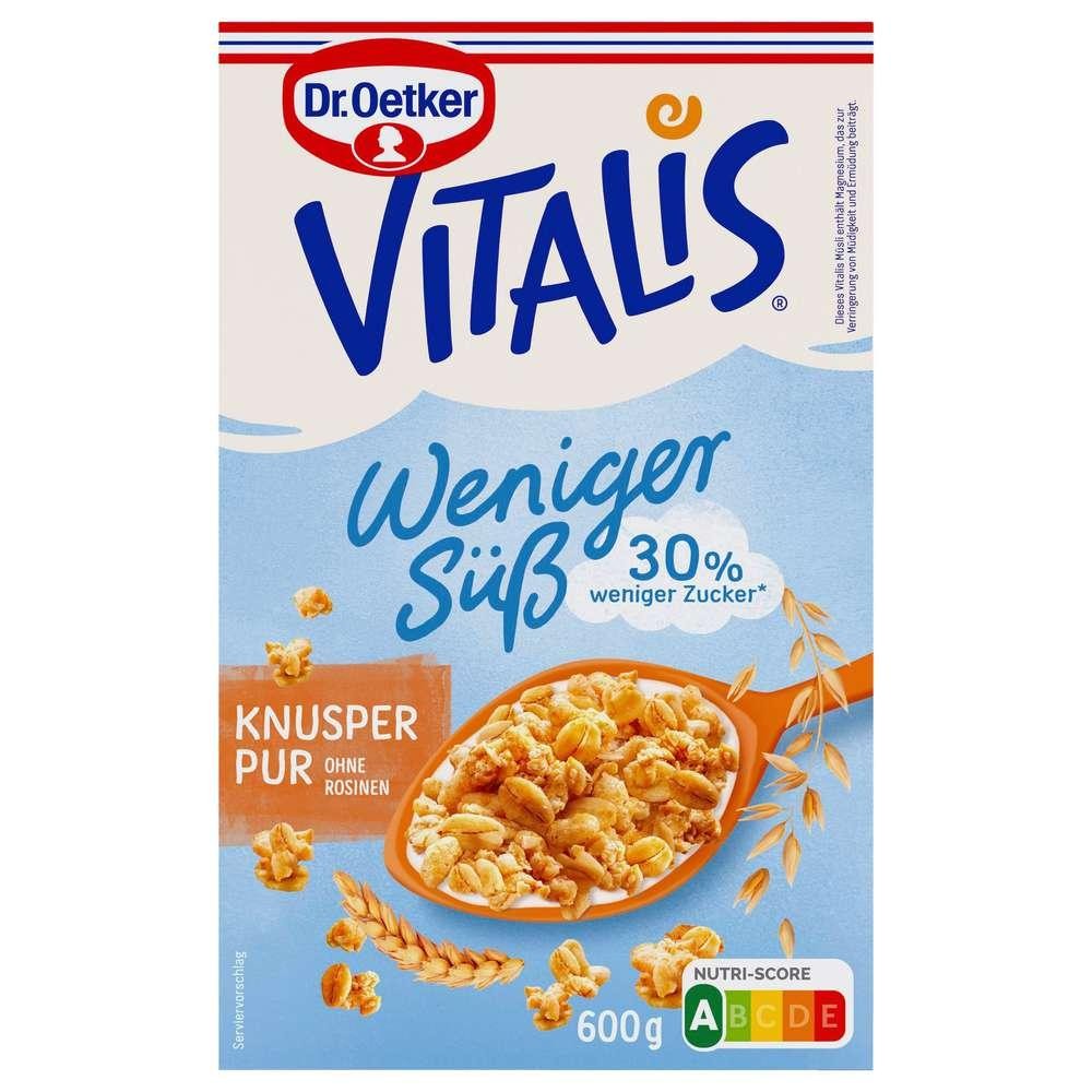 Dr. Oetker Crunchy muesli Vitalis, less sweet, without raisins