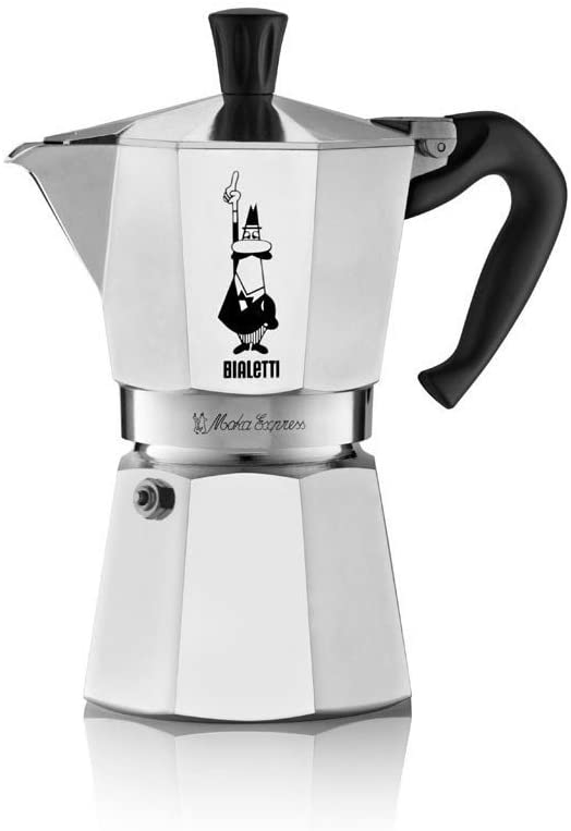 Bialetti Moka Coffee Maker with Ribbon, Aluminium, Silver, 6 Cups