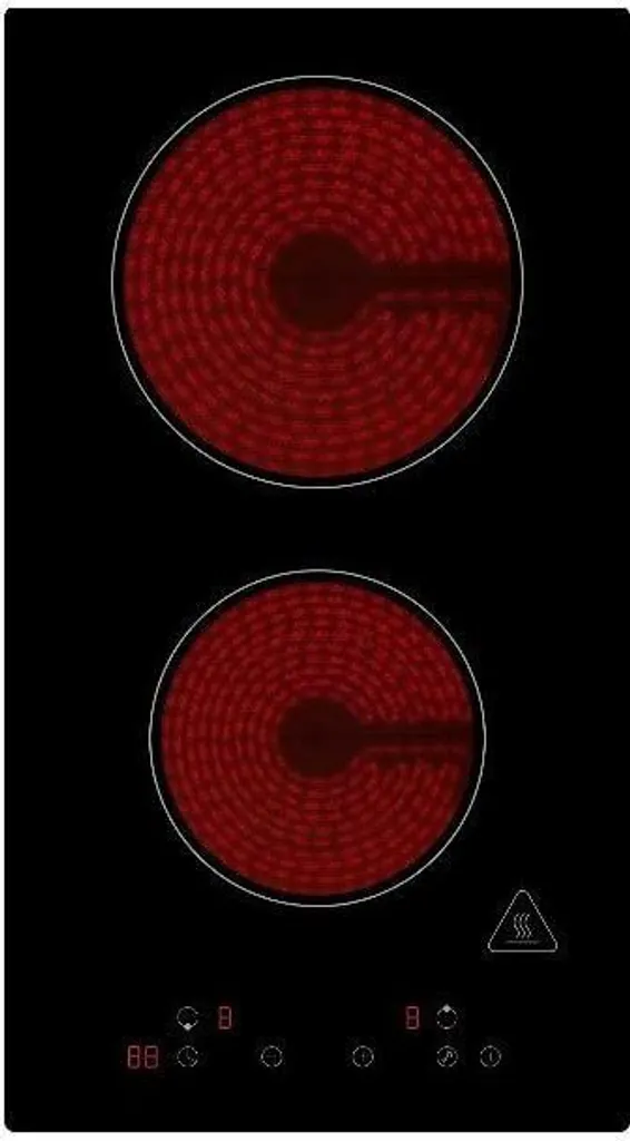 Domino self-sufficient built-in glass ceramic cooktop, Respekta double hotplate