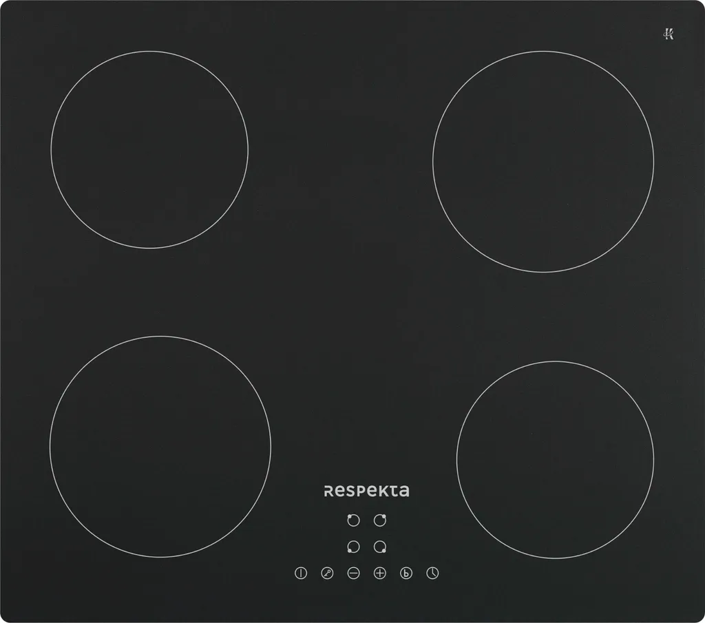 Respekta 60 cm frameless induction hob with matte black glass ceramic surface