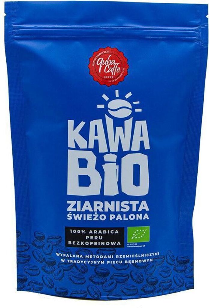 Biogo CAFFEINE-FREE ARABICA COFFEE BEANS 100% 250 g - QUBA CAFFE