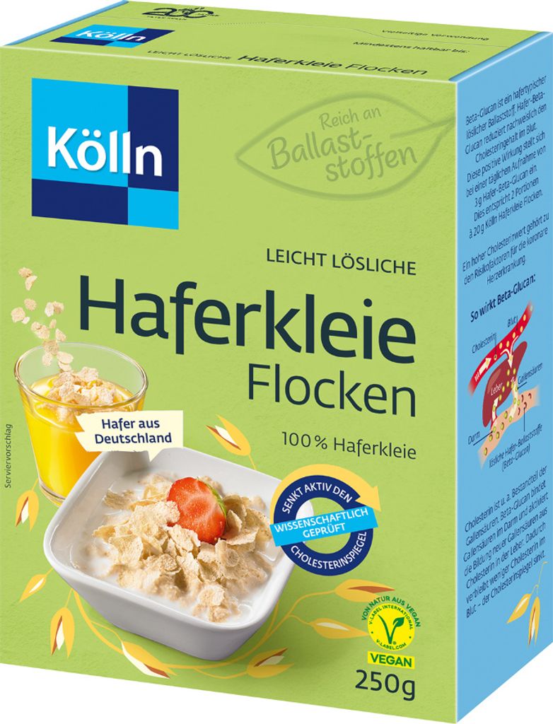 Kölln Balance oat bran flakes 6x250g savings package 1500g