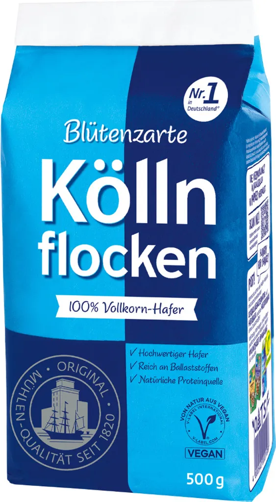 Kölln Blossom-Delicate Kölln Flakes 100 Percent Oat Whole Grain 500g