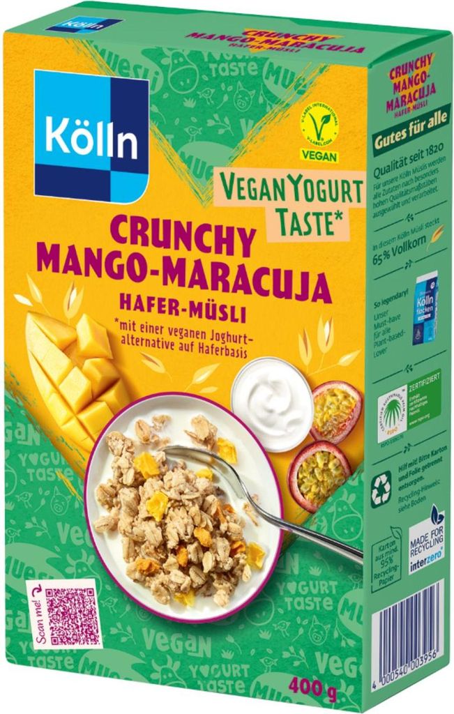 Kölln Crunchy Mango-Passion Fruit Oat Muesli, 400g