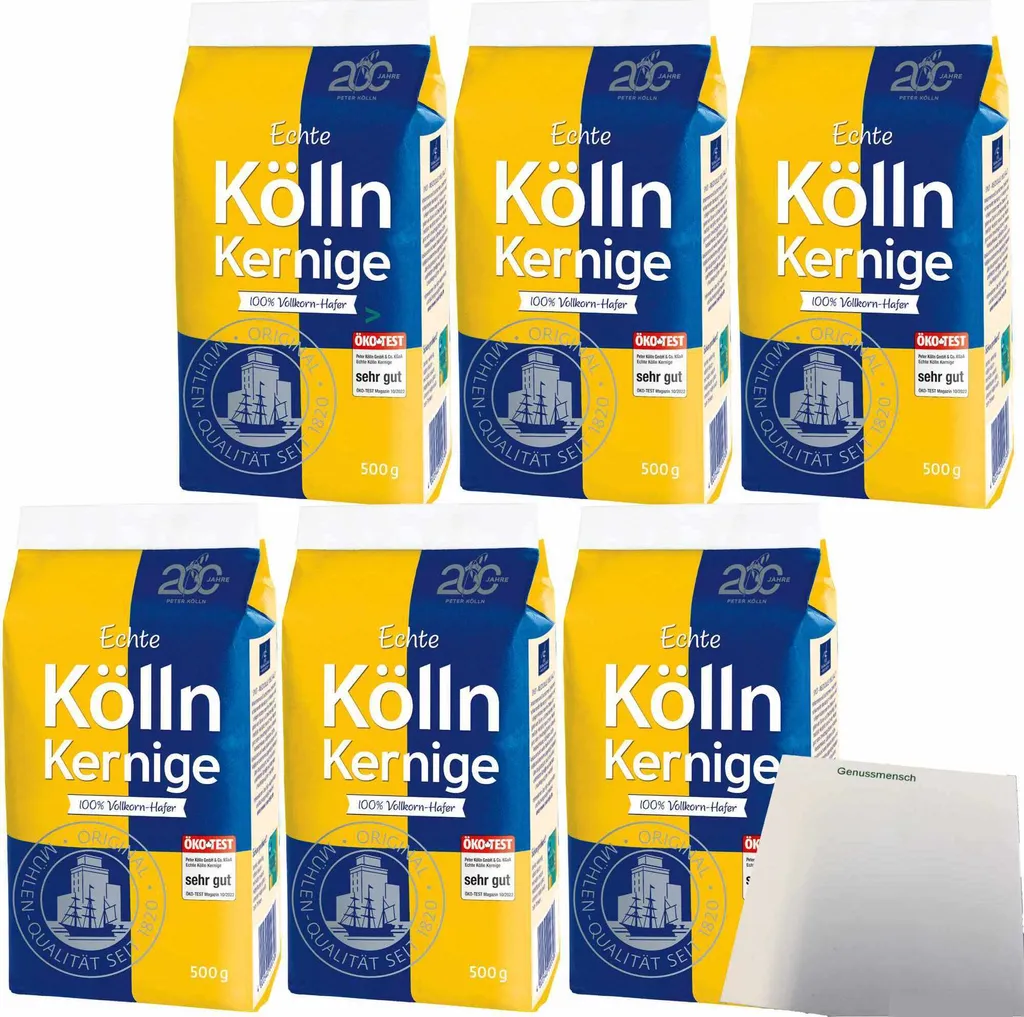 Kölln Real Wholegrain Oat Flakes 6-pack (6x500g pack) + usy Block
