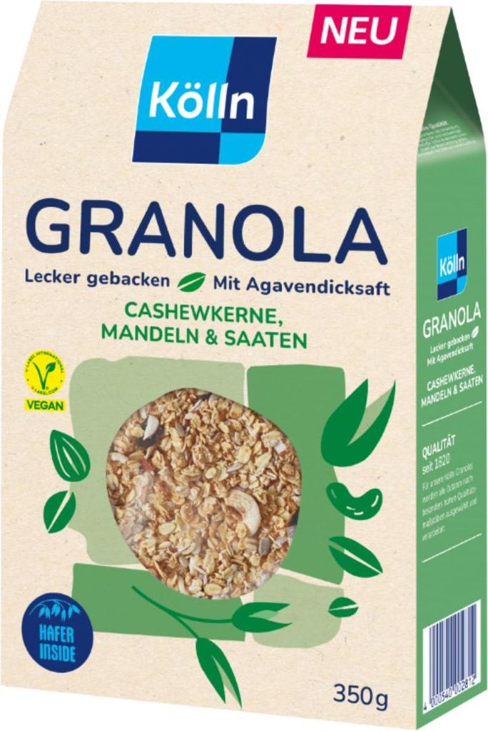 Kölln Granola Cashew Nuts, Almonds & Seeds, 350g