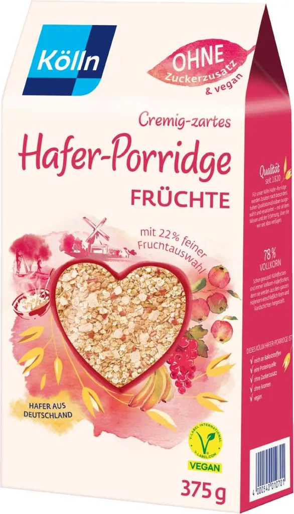 Kölln Oat Porridge with Fruit, 375g