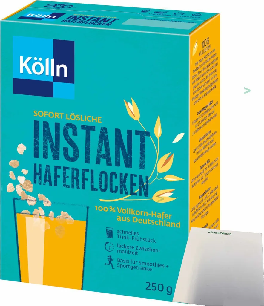 Kölln Instant Oat Flakes 100% Whole Grain (250g Pack) + usy Block
