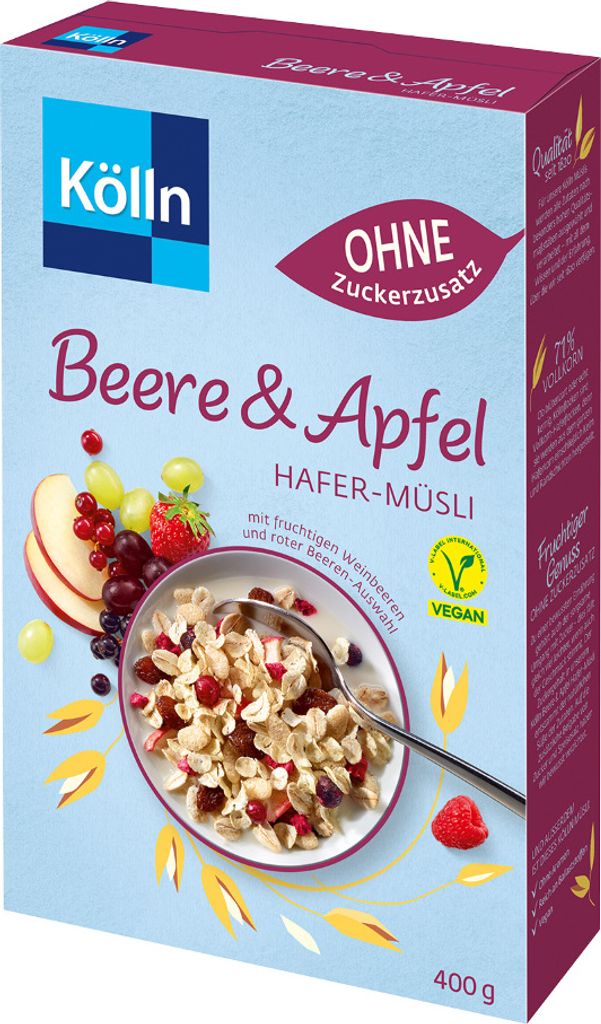 Kölln Berry & Apple Muesli with no added sugar, 400g