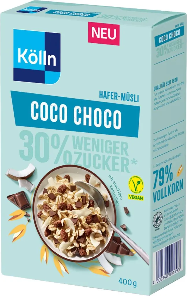 Kölln Choco Coco Muesli 30% w. sugar, 400g