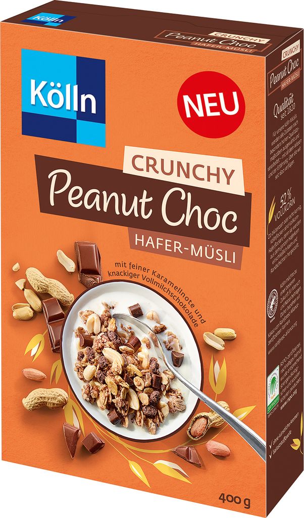 Kölln Muesli Crunchy Peanut Choc, 400g