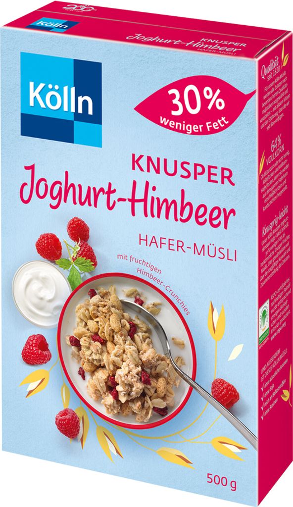 Kölln Muesli Crunchy Yogurt-Raspberry 7x500g Value Pack