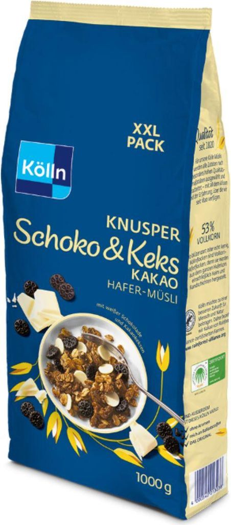 Kölln Crunchy Chocolate & Cookie Cocoa Muesli, Value Pack 1000g