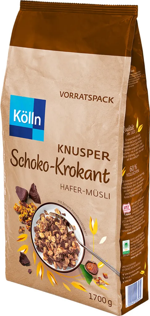 Kölln Muesli Crunchy Chocolate Brittle, 1700g