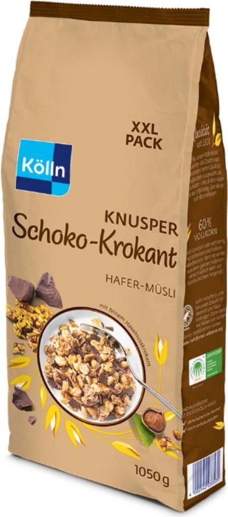 Kölln Muesli Crunchy Chocolate Crisp, savings pack 1050g