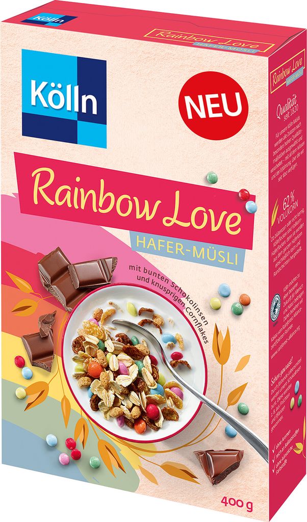Kölln Muesli Rainbow Love, 8x400g savings package