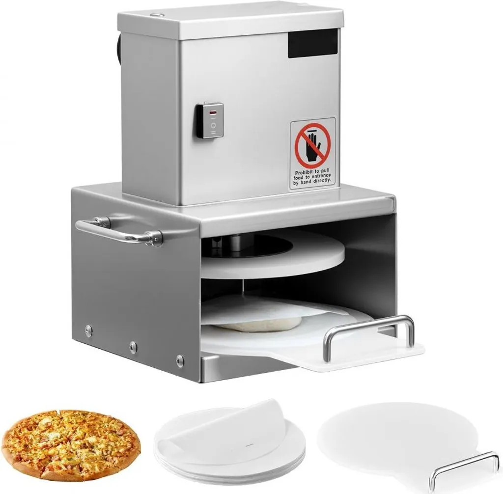 StarTech Commercial Electric Pizza Dough Press 15.24cm - Dough Roller - Professional Bakery Dough Press - Bread Dough Making